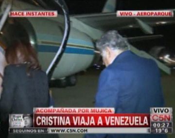Cristina Fernández viajó a Caracas junto a José Pepe Mujica