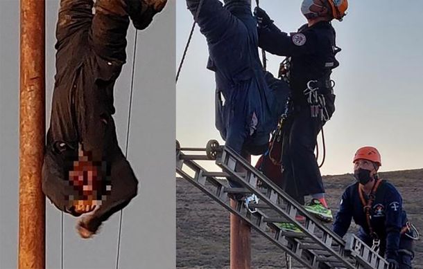 Insólito: quiso robar cables, sufrió una descarga eléctrica y fue rescatado por bomberos