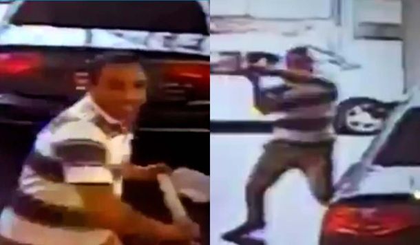 VIDEO: No quedó conforme con la compra de un auto, volvió a la concesionaria y destrozó un Audi a hachazos