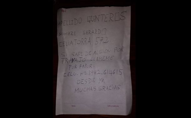 Este era el mensaje de la billetera extraviada en Concepción del Uruguay