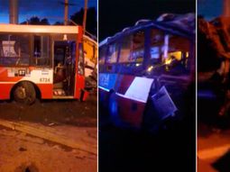 VIDEO: Así quedó el colectivo arrollado por el Belgrano Norte