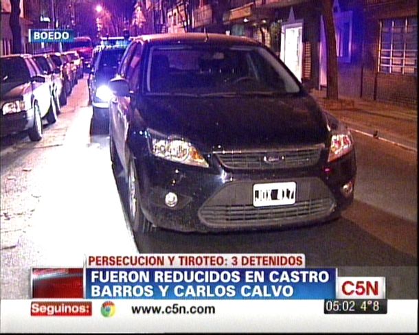 Tiroteo y persecución en Boedo terminó con tres detenidos