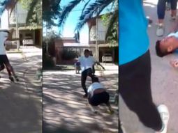 Brutal pelea entre alumnos: un chico recibió una patada en la cara