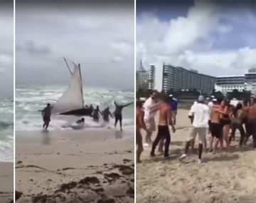 Un grupo de 12 balseros y su perra llegaron sanos y salvos a Miami desde Cuba