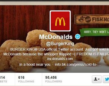 Anonymous hackea la cuenta de Twitter de Burger King