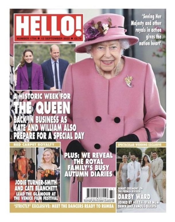 "La Reina vuelve al trabajo" puso en tapa la revista Hello, cuando la vieja turra ya había espichado: papelón mundial
