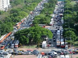 Caos 9 de julio - télam