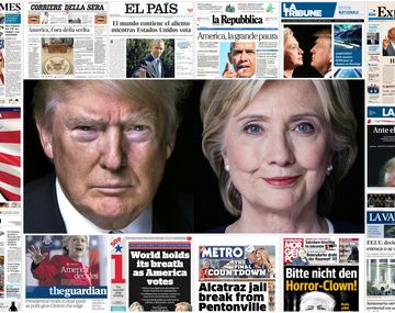 Donald Trump y Hillary Clinton están en las principales portadas de Europa
