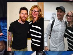 Julia Roberts, con Messi y Cristiano Ronaldo. Julia Roberts, con Messi y Cristiano Ronaldo.