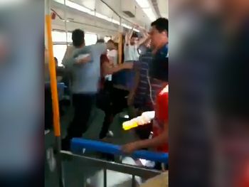 VIDEO: Piñas, palos y una brutal pelea en el Tren Roca