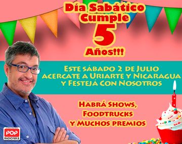 Día Sabático cumple 5 años y lo festeja con todo