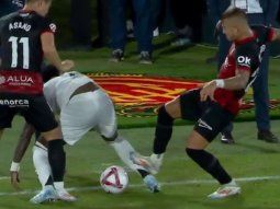 La tremenda patada de Maffeo a Vinicius Jr. que generó enojo