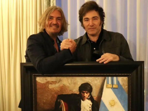 La historia detrás del cuadro de Javier Milei como Napoleón: quién es el artista