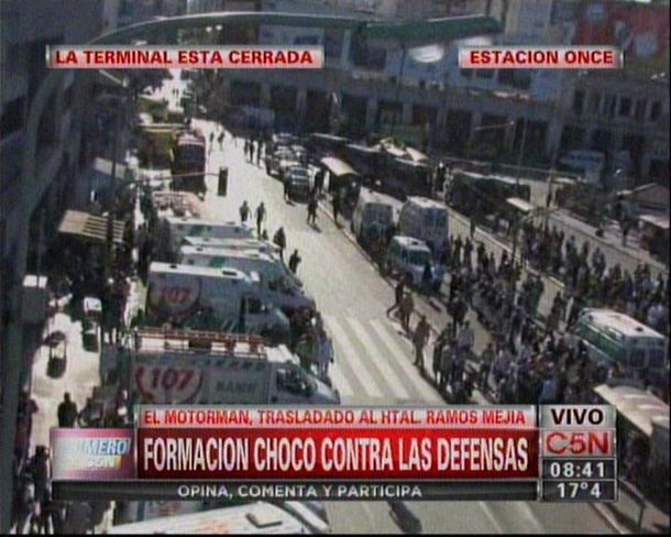 EN VIVO por C5N: el accidente de tren en la estación de Once