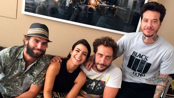 Los actores reunidos con Sebastián Ortega Los actores reunidos con Sebastián Ortega