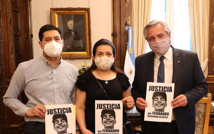 Alberto recibió a los padres de Fernando Báez Sosa a casi un año de su asesinato