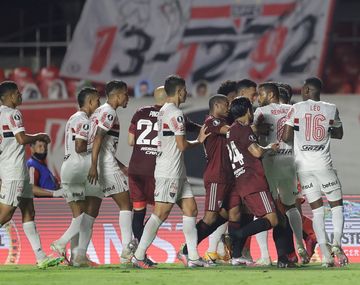 San Pablo vs River: final del primer tiempo caliente