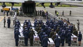 Así eran trasladados los restos de los futbolistas de Chapecoense Así eran trasladados los restos de los futbolistas de Chapecoense