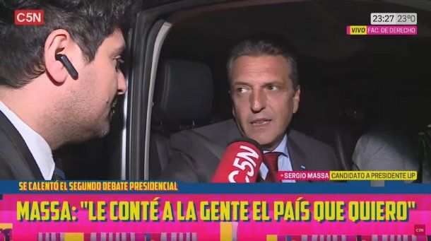 Sergio Massa, tras el debate: Vinieron con mucha chicana, pero sin propuestas