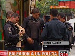 El efectivo recibió un tiro en la cabeza El efectivo recibió un tiro en la cabeza