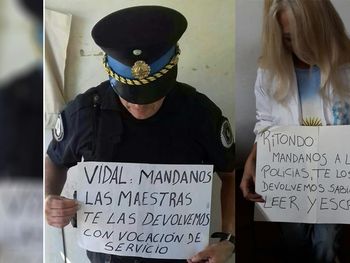 El viral de la Policía vs. Docentes