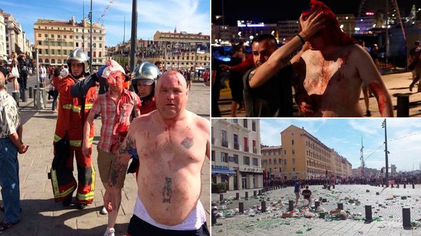 VIDEO: Nuevos incidentes violentos entre hooligans y rusos en Marsella