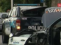 impresionante choque multiple involucro a dos patrulleros y cinco autos en la general paz impresionante choque multiple involucro a dos patrulleros y cinco autos en la general paz