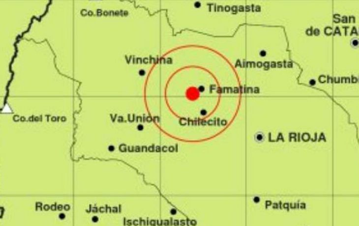Un sismo de 5,9 de magnitud sacudió el territorio riojano.