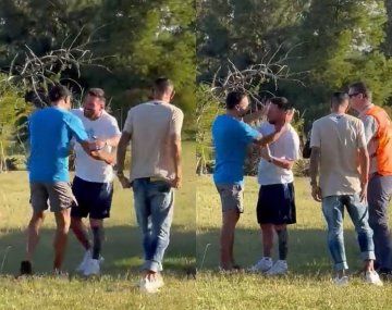 Kily González recibió a Lionel Messi y Ángel Di María en Rosario