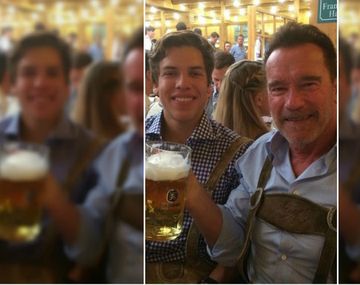 Arnold Schwarzenegger junto a su hijo extramatrimonial.