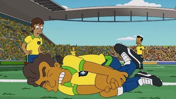 Los Simpson lo habían adelantado: la lesión de Neymar ya tenía su versión animada