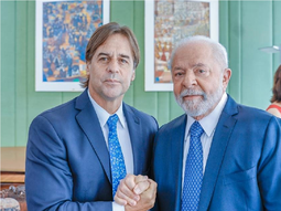 Los presidentes Luis Lacalle Pou y Lula da Silva durante el retiro presidencial en Brasilia. Los presidentes Luis Lacalle Pou y Lula da Silva durante el retiro presidencial en Brasilia.