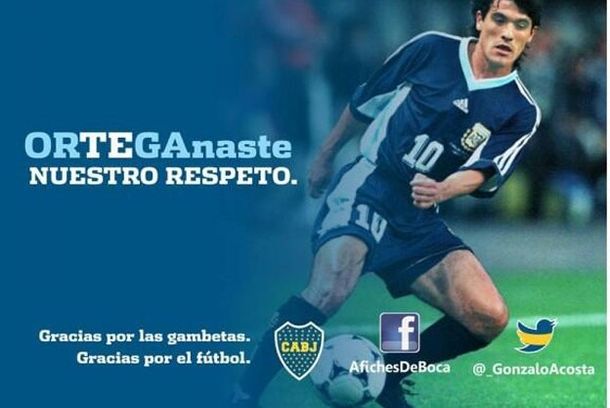 El afiche de Boca que le rinde homenaje a Ortega
