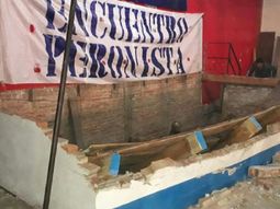 Así quedó el escenario donde se cayó un candidato a concejal de Lomas