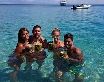 Así pasan el tiempo Messi y Suárez en sus vacaciones en el Caribe