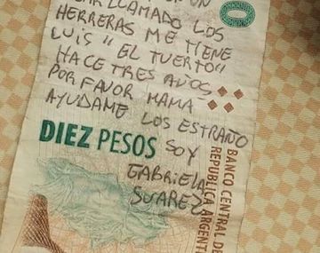 Era falso el pedido de ayuda en el billete de $10: la chica no está desaparecida