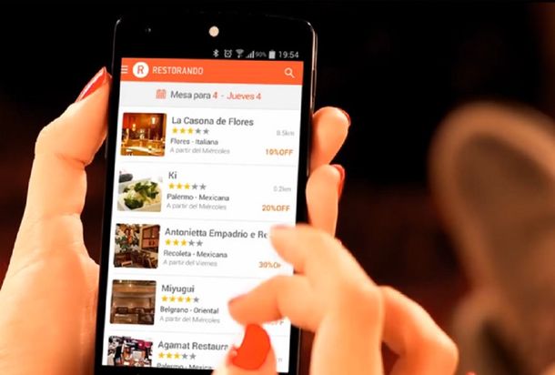 Famosa app marcó récord de reserva de restaurantes el Día del Amigo