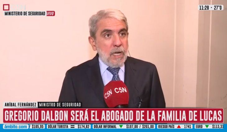 Aníbal Fernández sobre los policías implicados en el crimen de Lucas González: Son personajes nefastos que hacen daño a las fuerzas de seguridad