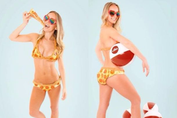 Inventaron un bikini hecho de pizza que cuesta 10.000 dólares