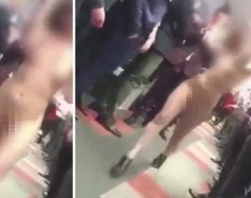 VIDEO: Desfiló desnuda por la oficina para levantar la moral de sus compañeros