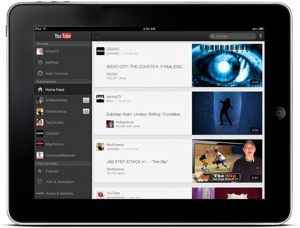YouTube llegó finalmente a la última versión de iOS del iPad