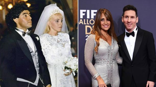 Las semejanzas y diferencias entre el casamiento de Maradona y Messi