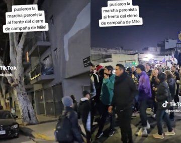 Pusieron la Marcha Peronista afuera del cierre de campaña de Milei: la reacción de los libertarios