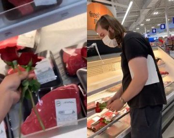 Insólito: veganos llevaron flores y velaron la carne en un supermercado