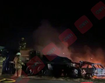 Choque e incendio en Ruta 56 a la altura de Madariaga: al menos un muerto