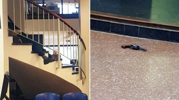 Jubilado se pegón un tiro en Anses Jubilado se pegón un tiro en Anses