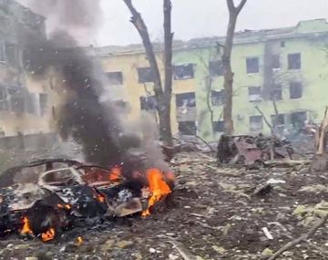 Rusia afirma que bombardeo del hospital en Ucrania fue una puesta en escena