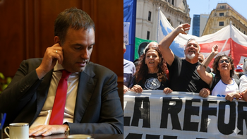 Manuel Adorni con café y Rodolfo Aguiar: amenaza de descuentos en el paro general Manuel Adorni con café y Rodolfo Aguiar: amenaza de descuentos en el paro general