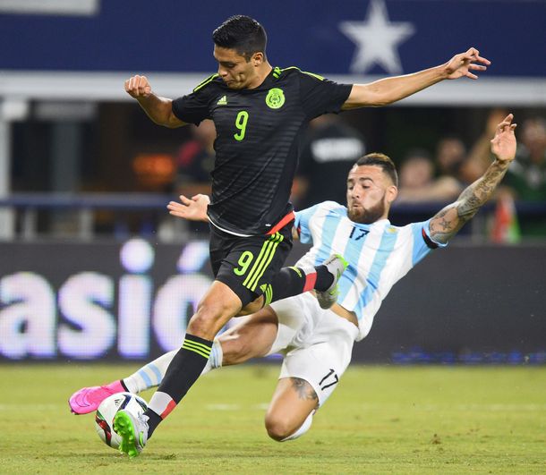 Imágenes del amistoso entre  Argentina y México