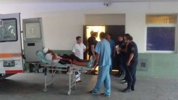 Franco Quiroz, jugador de Almagro que recibió un balazo de goma en la cabeza. Franco Quiroz, jugador de Almagro que recibió un balazo de goma en la cabeza.